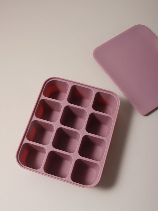 12 Grid Square Ice Cube Tray With Lid Freezer Mold
