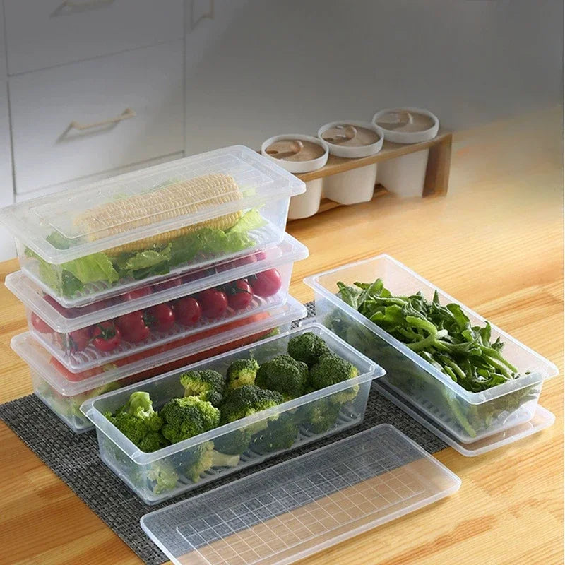 2PCS Airtight Stackable Food Storage Containers With Lids Organizer