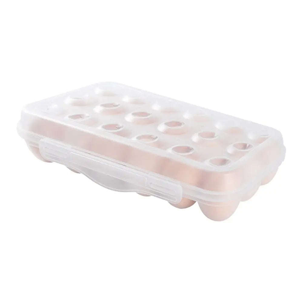 12/18 Grid Transparent Plastic Egg Tray Stackable Storage Box