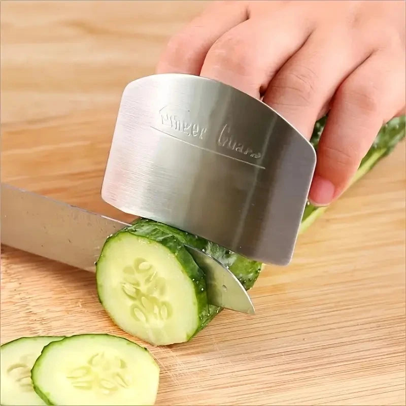 Stainless Steel Vegetable Cutting Finger Guard Hand Guard Kitchen Gadget Protective Cover