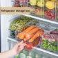 Refrigerator Organizer Plastic Crisper Transparent Box Stackable Refrigerator Food Storage Box Kitchen Acrylic Food Freezer Tool
