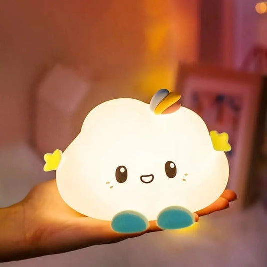 Cute Cloud Cartoon Night Light Portable Mini Bedside Table Lamp