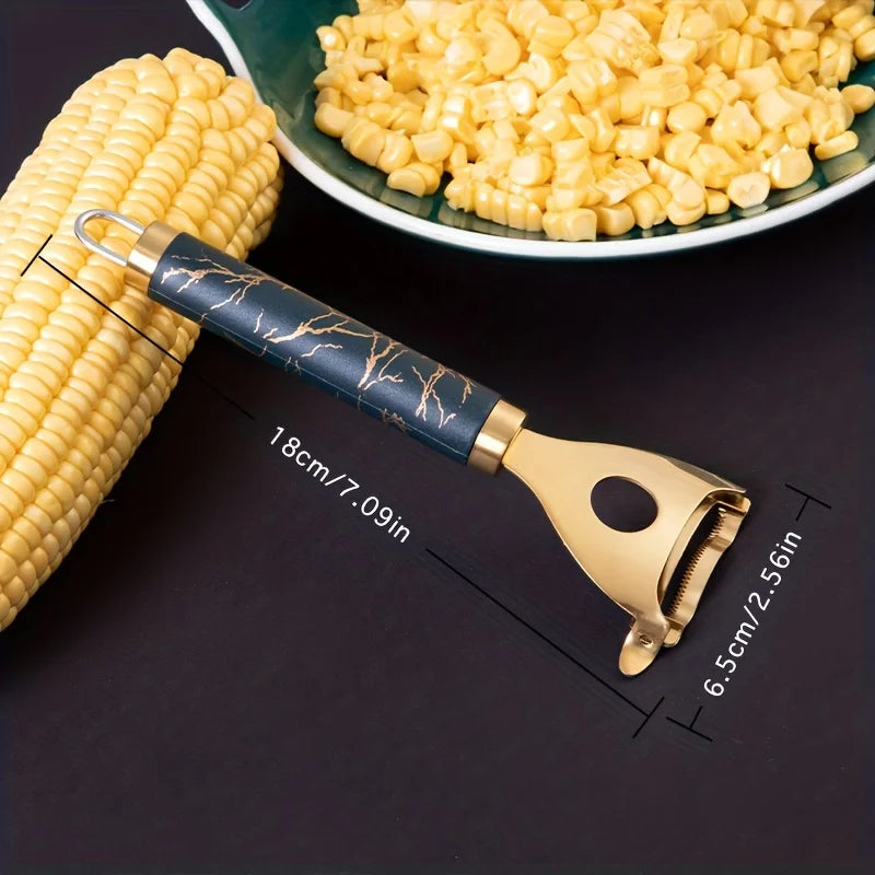 Stainless Steel Corn Cob Peeler Household Corn Peeler Reusable Corn Thresher Kitchen Multifunctional Peeler Kitchen Supplies