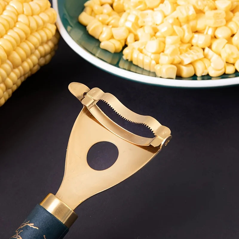 Stainless Steel Corn Cob Peeler Household Corn Peeler Reusable Corn Thresher Kitchen Multifunctional Peeler Kitchen Supplies