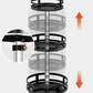 360° Rotation Spice Rack Organizer Carbon Steel Kitchen Storage Tray