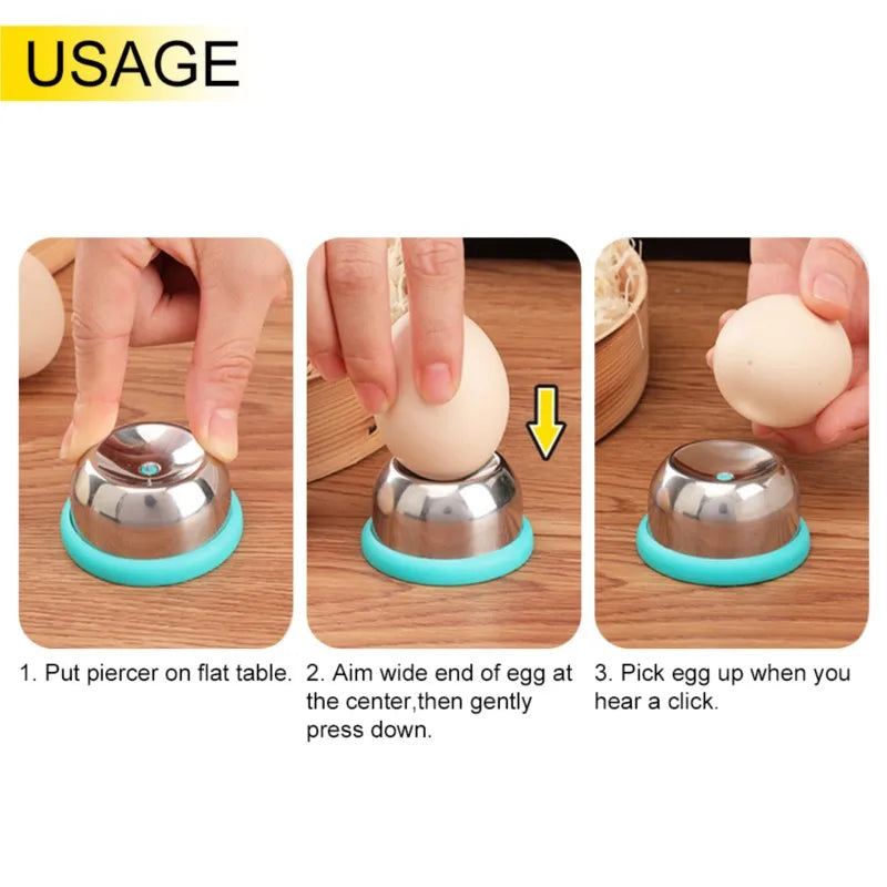 Egg Piercer for Boiled Eggs Hole Puncher Prickers Separator Stainless Steel Needle Egg Separator Piercing Tool Kitchen Gadgets