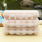 12/18 Grid Transparent Plastic Egg Tray Stackable Storage Box