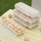 12/18 Grid Transparent Plastic Egg Tray Stackable Storage Box