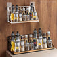 Hanging Wooden Spice Rack Wall Kitchen Organizer Seasoning Shelf