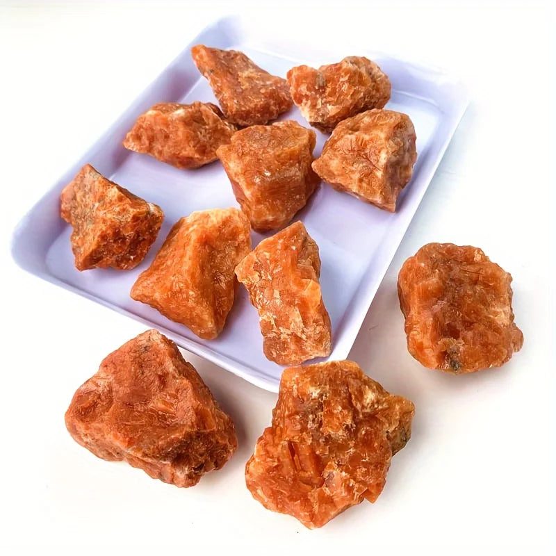 Natural Sunstone Raw Crystal Stone Home Decor Aromatherapy Ornament Healing