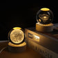 USB Powered 3D Crystal Ball Moon Galaxy LED Night Lamp