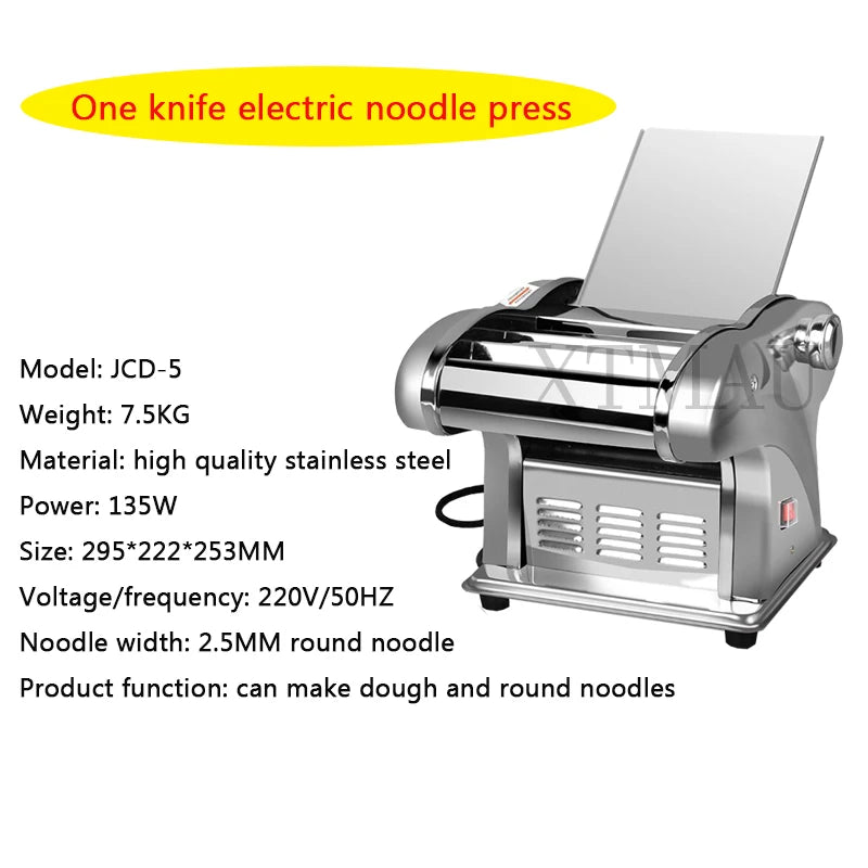 Electric Noodle Stainless Steel Dough Sheeter Dough Roller Automatic Pasta Maker Machine