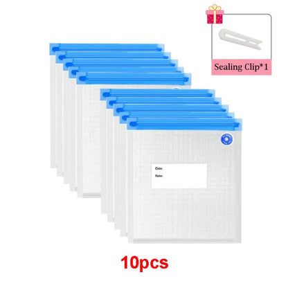 LEMEENQ USB Rechargeable Electric Air Pump for Vacuum Sealed Food Bag Household Food Vacuum Compression Bag Reusable Storage Bag