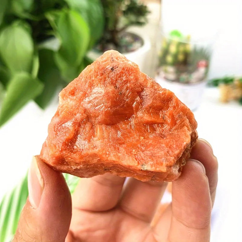 Natural Sunstone Raw Crystal Stone Home Decor Aromatherapy Ornament Healing